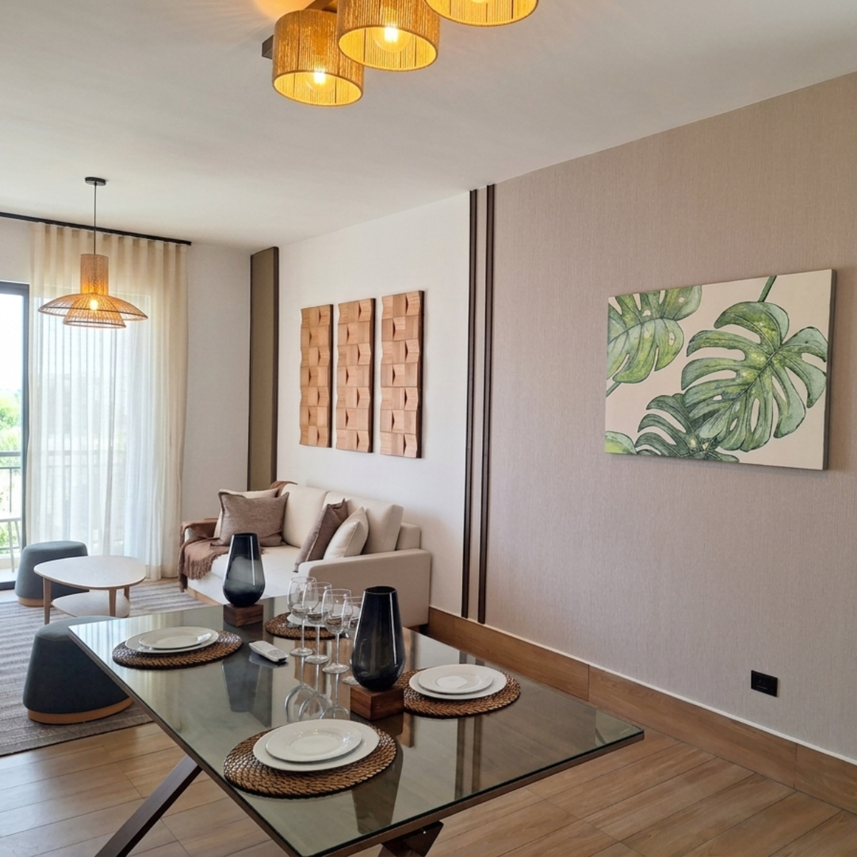 Living and dining area